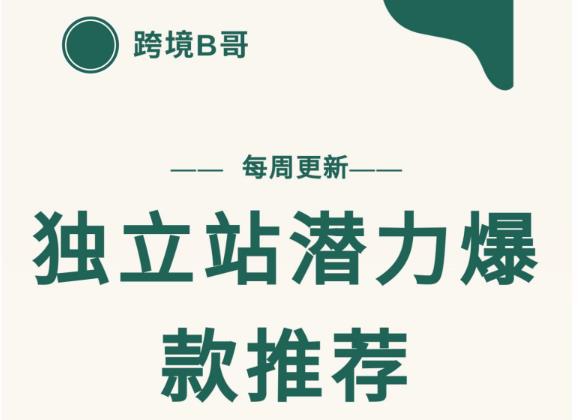 【跨境B哥】独立站潜力爆款选品推荐，测款出单率高达百分之80（每周更新）-知创网