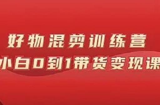 万三好物混剪训练营：小白0到1带货变现课-知创网