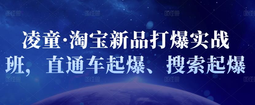 凌童·淘宝新品打爆实战班，直通车起爆、搜索起爆-知创网