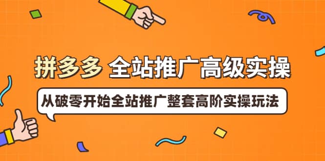拼多多全站推广高级实操：从破零开始全站推广整套高阶实操玩法-知创网