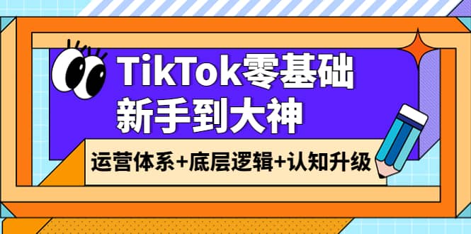 TikTok零基础新手到大神：运营体系+底层逻辑+认知升级（9节系列课）-知创网