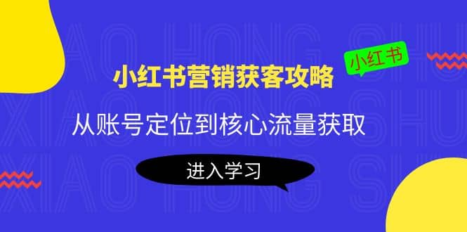小红书营销获客攻略：从账号定位到核心流量获取，爆款笔记打造-知创网