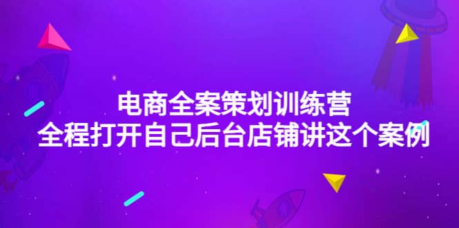 电商全案策划训练营：全程打开自己后台店铺讲这个案例（9节课时）-知创网