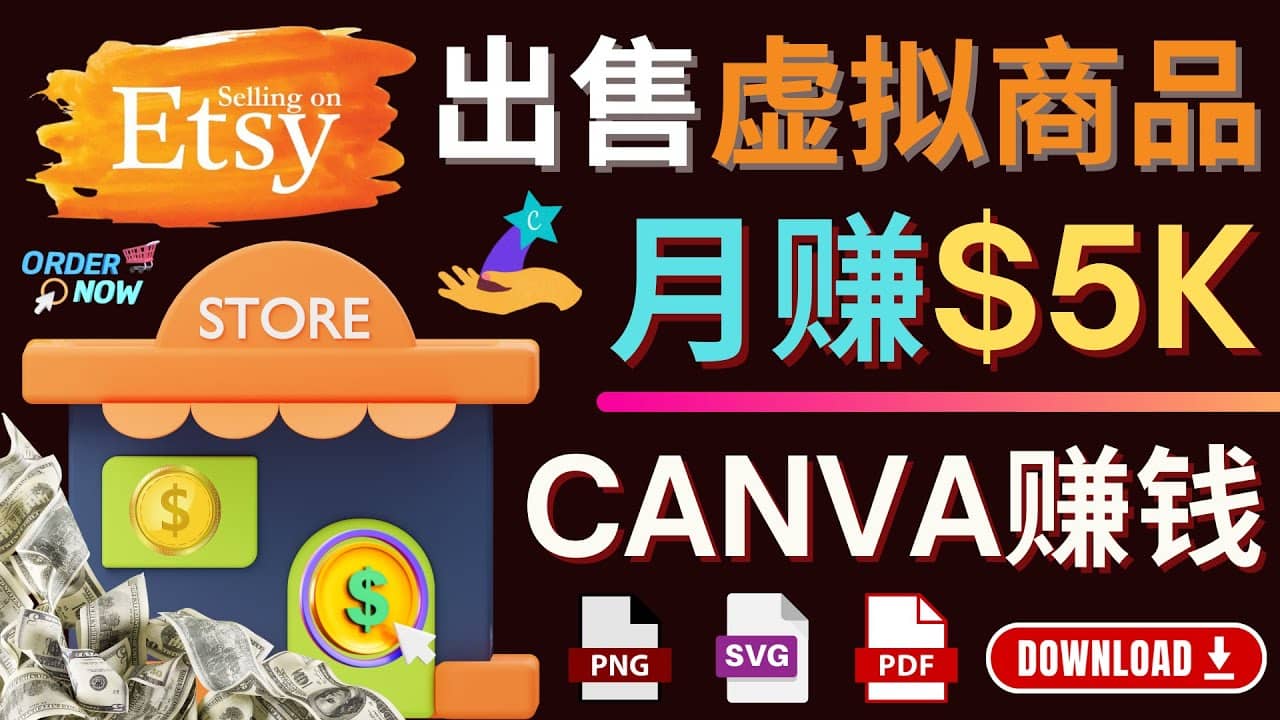 通过Etsy出售Canva模板，操作简单，收益高，月赚5000美元-知创网