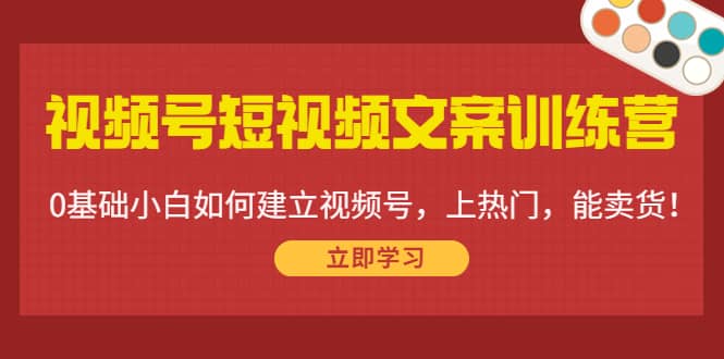 视频号短视频文案训练营：0基础小白如何建立视频号，上热门，能卖货！-知创网