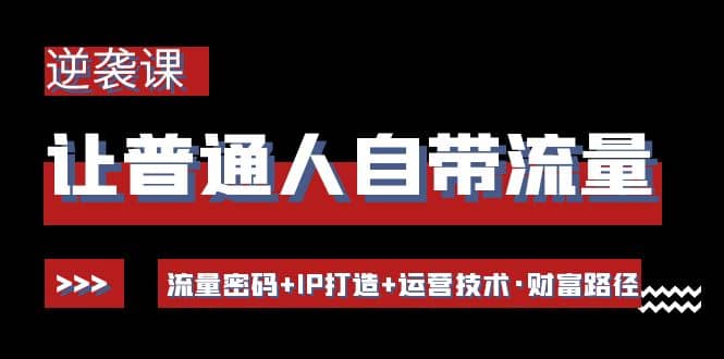 让普通人自带流量的逆袭课：流量密码+IP打造+运营技术·财富路径-知创网