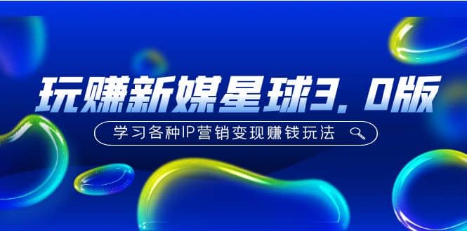 《玩赚新媒星球3.0版》学习各种IP营销变现玩法（价值498）-知创网