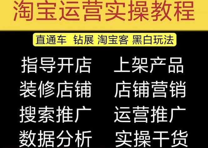 2023淘宝开店教程0基础到高级全套视频网店电商运营培训教学课程（2月更新）-知创网