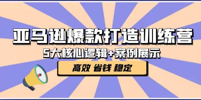 亚马逊爆款打造训练营：5大核心逻辑+案例展示 打造爆款链接 高效 省钱 稳定-知创网