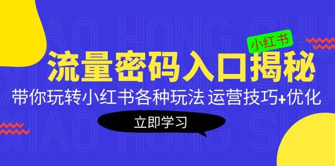 小红书流量密码入口揭秘：带你玩转小红书各种玩法 运营技巧 优化-知创网