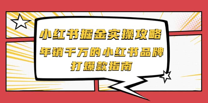 小红书掘金实操攻略，年销千万的小红书品牌打爆款指南-知创网