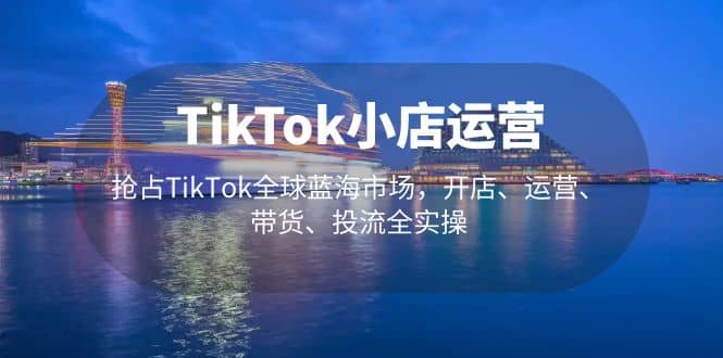 TikTok小店运营 抢占TikTok全球蓝海市场，开店、运营、带货、投流全实操-知创网