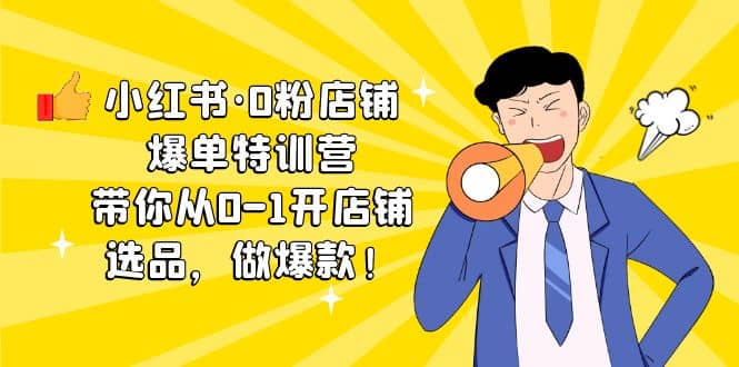 小红书·0粉店铺爆单特训营 带你从0-1开店铺，选品，做爆款（课程 工具包）-知创网