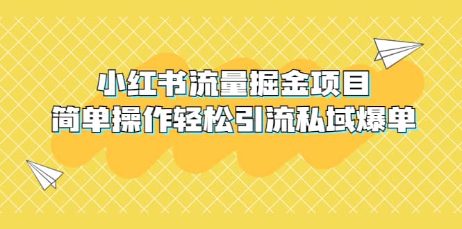 外面收费398小红书流量掘金项目，简单操作轻松引流私域爆单-知创网