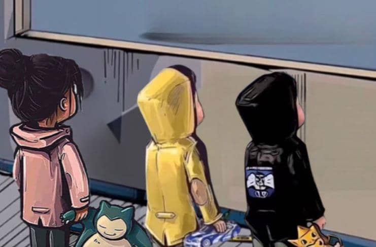 橱窗看车男孩汽车头像制作项目-知创网