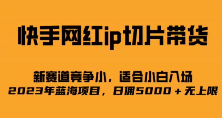快手网红ip切片新赛道，竞争小事，适合小白 2023蓝海项目-知创网