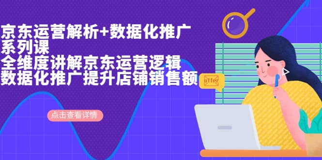 京东运营解析与数据化推广系列课，全维度讲解京东运营逻辑 数据化推广提升店铺销售额-知创网