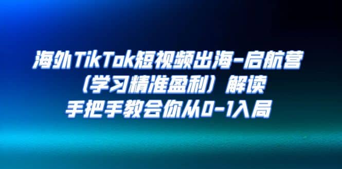 海外TikTok短视频出海-启航营（学习精准盈利）解读，手把手教会你从0-1入局-知创网