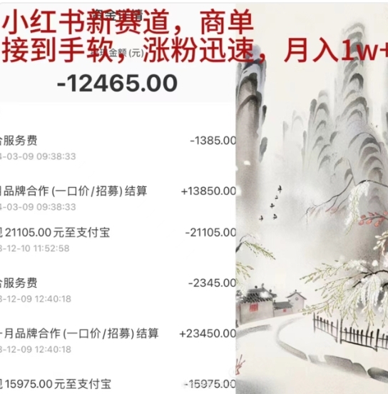 小红书新赛道，商单接到手软，涨粉迅速，一个月1w+-知创网
