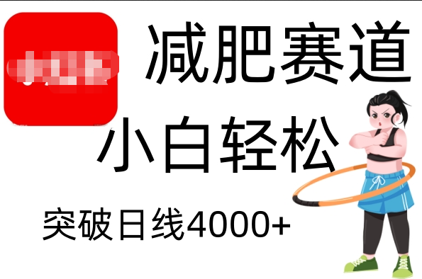 小红书减肥赛道，小白轻松日利润4000+-知创网