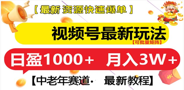 视频号独家玩法，老年养生赛道，无脑搬运爆款视频，日入1000+-知创网