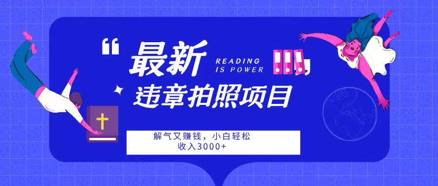 最新违章拍照项目，解气又赚钱，随手一拍，轻松收入3000-知创网