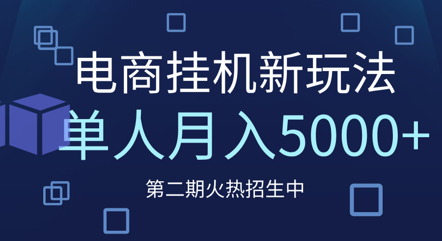 电商平台挂机新玩法，单人月入5000+攻略-知创网