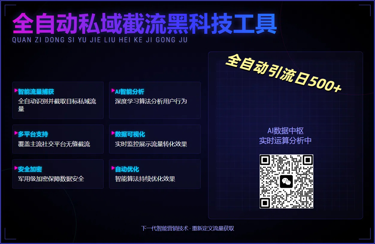 全自动私域截流黑科技工具——全自动引流日500+-知创网