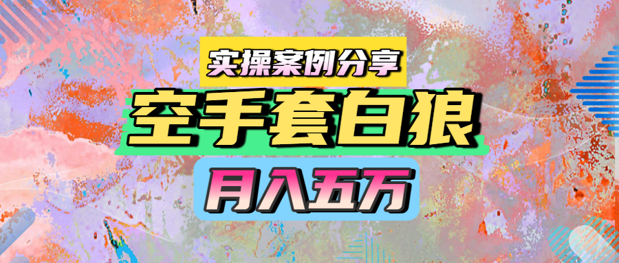 空手套白狼，月入五万，实操案例分享-知创网