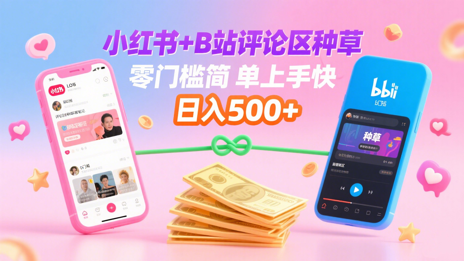 小红书+B站评论区种草，0门槛1分钟一单，只需复制粘贴，日入500+-知创网