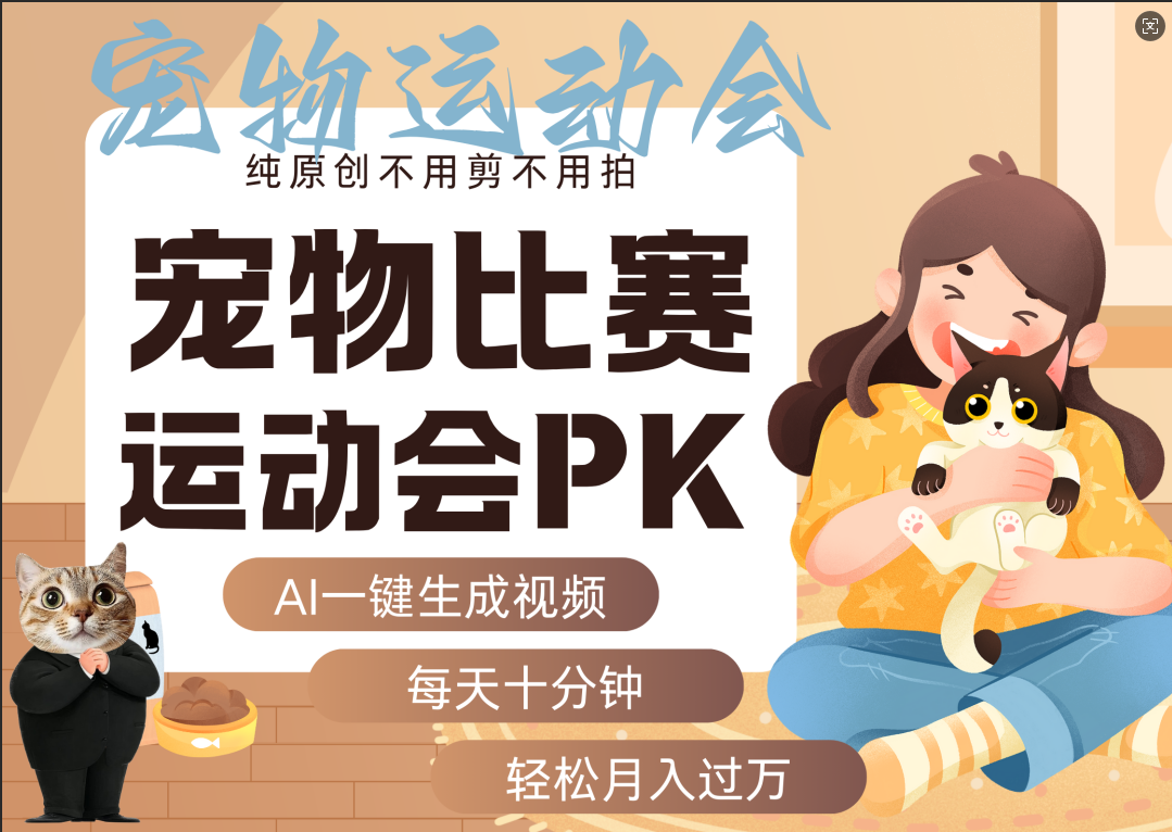 AI萌宠运动员跳水 射击  篮球  足球比赛   每天十分钟 附详细提示词文案库  代替做素材 卖提示词 卖虚拟资料  卖宠物产品 做宠物私人定制产品  带徒弟 带陪跑 卖课  创作者分成 月入5W+-知创网