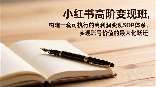 (16633期)小红书高阶变现班,构建一套可执行的高利润变现SOP体系,实现账号价值的最大化跃迁-知创网
