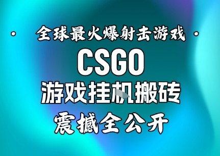 【年底大揭秘】基于全球最火爆的射击CSGO游戏挂G搬砖，日入5张+，震撼公开-知创网