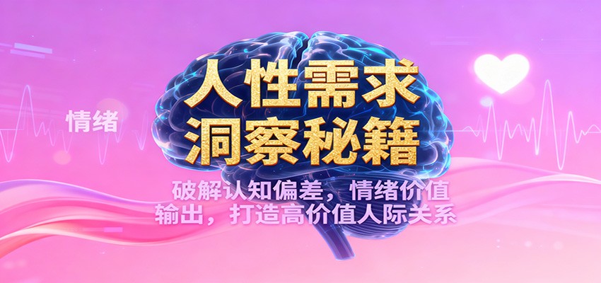 人性需求洞察秘籍，破解认知偏差，情绪价值输出，打造高价值人际关系-知创网