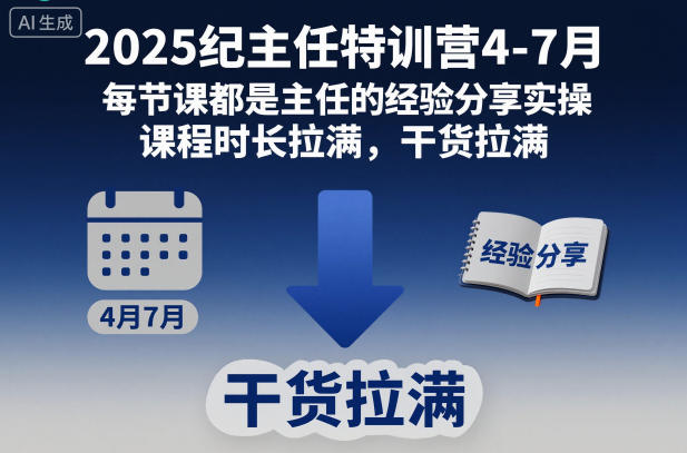 2025纪主任特训营4-7月，每节课都是主任的经验分享实操，课程时长拉满，干货拉满-知创网