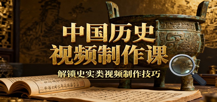 中国历史视频制作课：疆域地图集+参考文案+练习素材，解锁史实类视频制作技巧-知创网