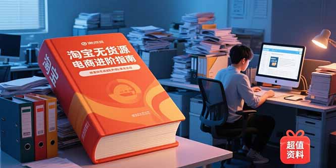 （15317期）淘宝无货源电商进阶指南，包含新人课、进阶课，配套资料，蓝海选品等-知创网