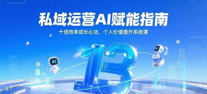 私域运营AI赋能指南，十倍效率成长心法，个人价值提升系统课-知创网