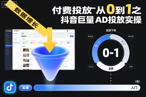 付费投放从0到1之抖音巨量AD投放实操-知创网