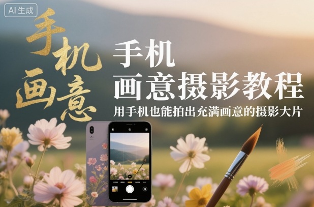 手机画意摄影教程，用手机也能拍出充满画意的摄影大片-知创网