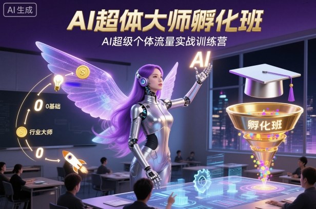 AI超体大师孵化班，AI超级个体流量实战训练营-知创网