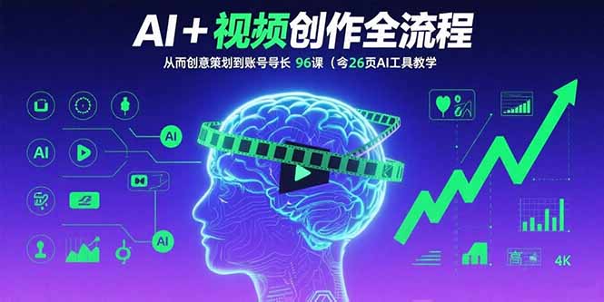 （15869期）AI+短视频创作全流程：从创意策划到账号增长，96节课(含26项AI工具教学)-知创网
