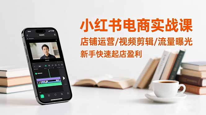 （16536期）小红书电商实战课：店铺运营/视频剪辑/流量曝光，新手快速起店盈利-知创网