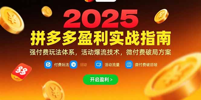 （15357期）拼多多盈利实战指南，强付费玩法，活动爆流技术，微付费破局方案(更新7月)-知创网