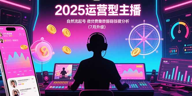 （15508期）2025运营型主播：自然流起号，微付费投放技巧，罗盘数据深度解析(7月更新)-知创网