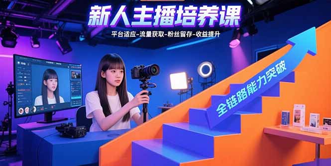 (15701期)新人主播培养课:平台适应-流量获取-粉丝留存-收益提升 全链路能力突破-知创网