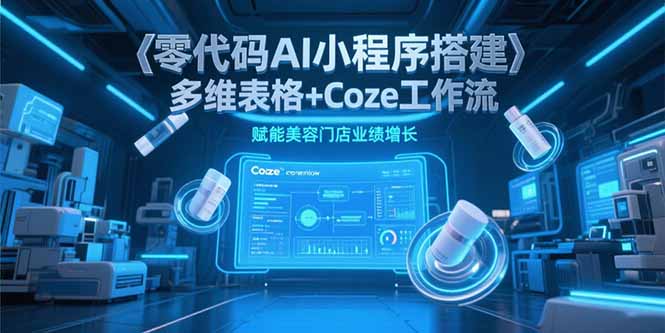 (15239期)零代码AI小程序搭建,多维表格+Coze工作流,赋能美容门店业绩增长-知创网
