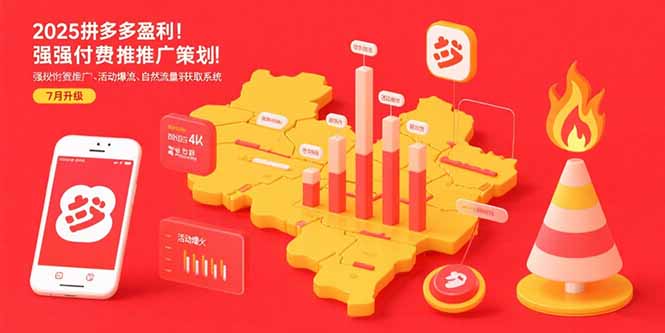 （15509期）2025拼多多盈利地图：强付费推广策略/活动爆流/自然流量获取系统(7月更新)-知创网