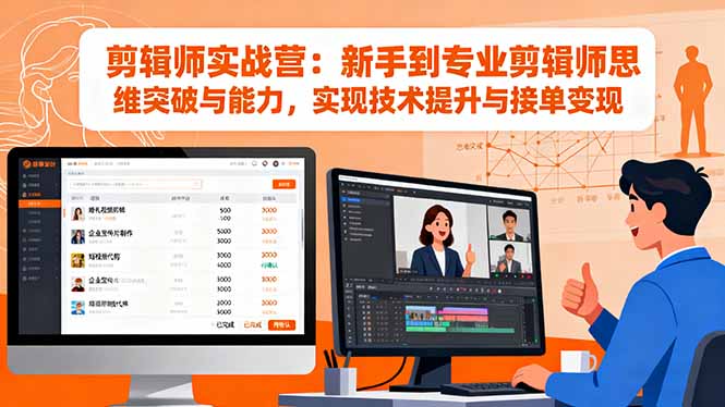 （16347期）剪辑师实战营：新手到专业剪辑师思维突破与能力，实现技术提升与接单变现-知创网