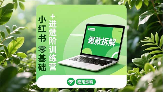 (16801期)小红书零基础+高阶训练营:安全养号、爆款拆解、长效运营,实现稳定涨粉与变现-知创网